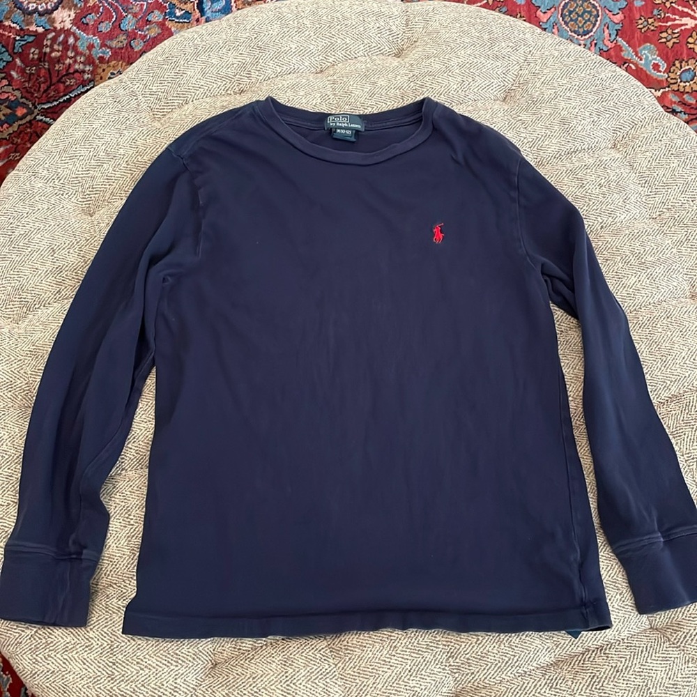 Polo by Ralph Lauren navy long sleeve size 10/12